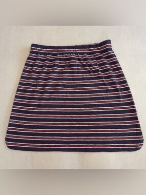 Talbots Red, White and Blue Striped Knee-Length Skirt  Size Large Petite